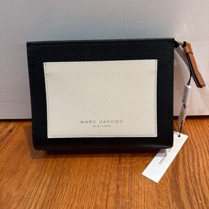 Marc Jacobs Black, Ivory and Brown cosmetic bag